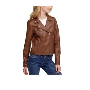 Levi Faux Leather Motorcycle Jacket